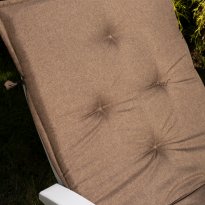 Leżak Basenowy Relaksacyjno - Wypoczynkowy Fiorello Biały z poduszką BRĄZOWĄ