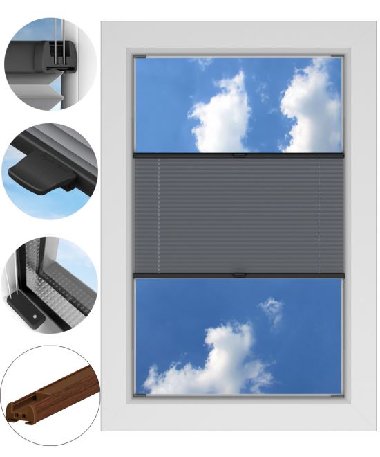 Roleta Plisowana ZACIEMNIAJĄCA inwazyjna PROFIL ZŁOTY DĄB na wymiar