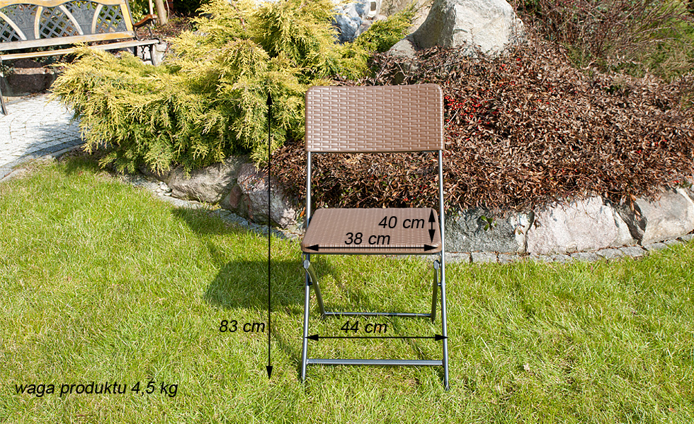 krzes?o cateringowe wymiary br?zowe