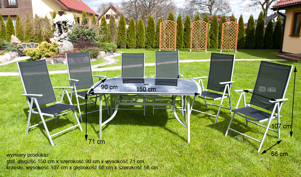 Verona galeria 6 meble ogrodowe czarne super zestaw ogrodowy galeria 2 verona wymiary kolor srebrno czarny bez parasolem