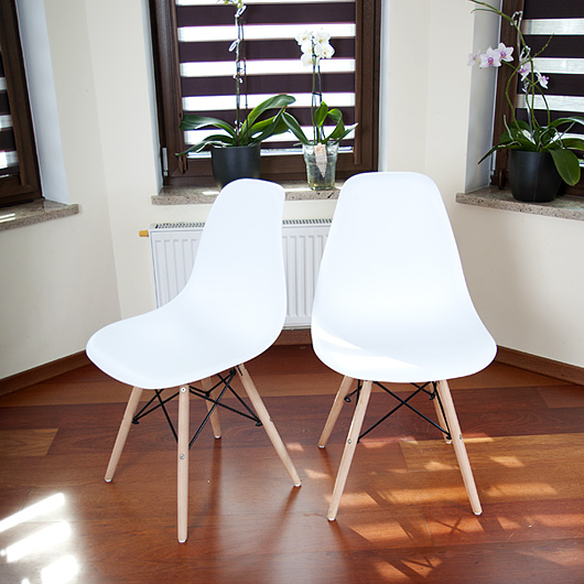 krzesło mediolan białe kuchni jadalnia siedzisko 