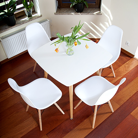 krzesło mediolan białe kuchni jadalnia wytrzymałe max.120 kg