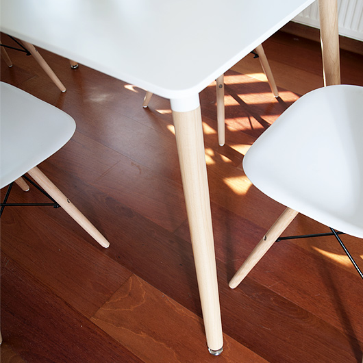 krzesło mediolan białe kuchni jadalnia stelaż stół kwadratowy bukowy