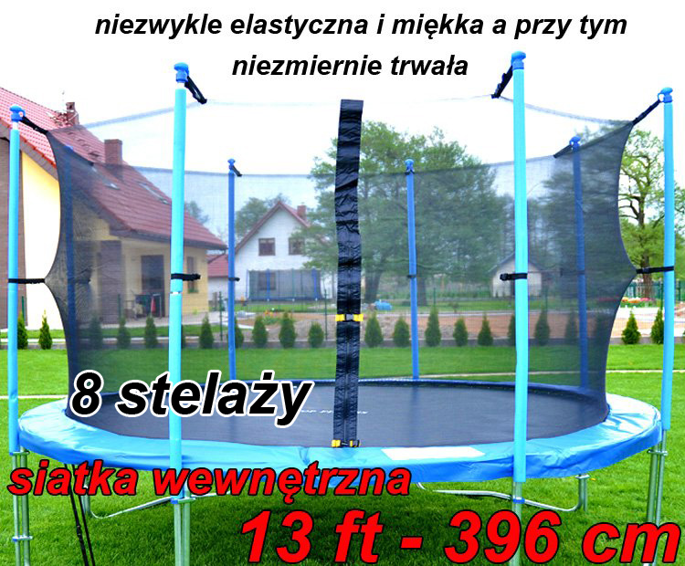 siatka_wewnętrzna_13_6_słupków_ogród_trampolina siatka do trampoliny wewnętrzna trampolina zabawa ogród