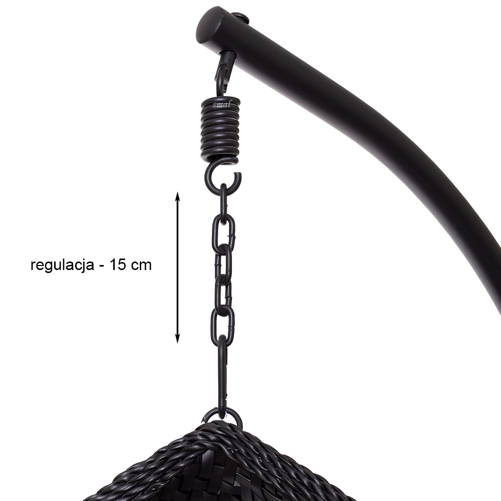 huśtawka blanca uchwyty na napoje oraz poduszka