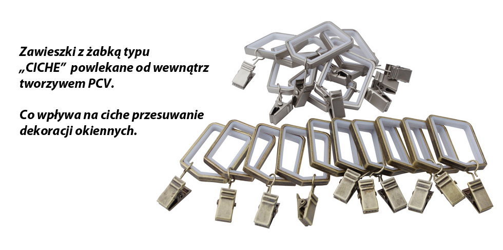 KARNISZE KWADRO ZAWIESZKA Z ŻABKĄ