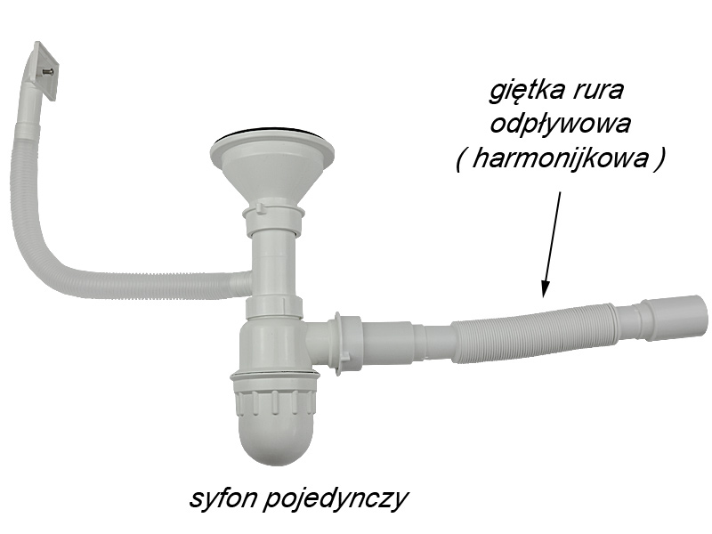 zlew syfon pojedynczy bez pod??czenia do zmywarki