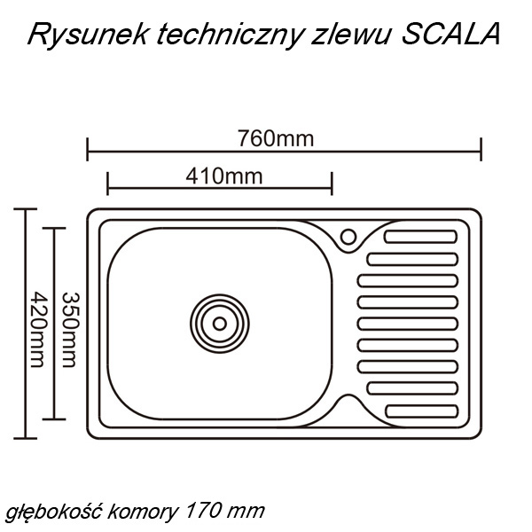 ZLEW SCALA zlewozmywak