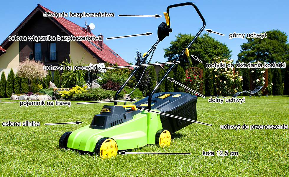 kosiarka 1300 W wymiary i zalety