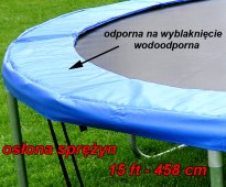 Osłona sprężyn do Trampoliny 15 ft - 458 cm kolor niebieski