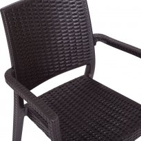 Krzesło SIBILLA PCV technorattan komplet 2 szt. brązowe