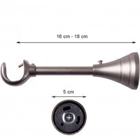 WSPORNIK REGULOWANY POJEDYNCZY 25 MM KARNISZ SATYNA