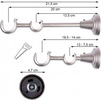 WSPORNIK PODWÓJNY 25+16 mm KARNISZ SATYNA