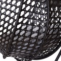 FOTEL WISZĄCY ogrodowy bujany kosz kokon MAJORKA - CZARNY