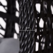 FOTEL WISZĄCY ogrodowy bujany kosz kokon MAJORKA - CZARNY