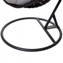 FOTEL WISZĄCY ogrodowy bujany kosz kokon MAJORKA - CZARNY