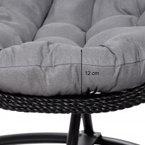 FOTEL WISZĄCY ogrodowy bujany kosz kokon MAJORKA - CZARNY