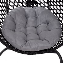 FOTEL WISZĄCY ogrodowy bujany kosz kokon MAJORKA - CZARNY