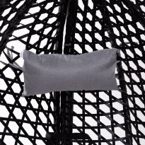 FOTEL WISZĄCY ogrodowy bujany kosz kokon MAJORKA - CZARNY