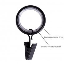 KARNISZ POJEDYNCZY fi 19 CZARNY MAT CYLINDER CICHE K&Oacute;ŁKA