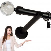 KARNISZ POJEDYNCZY fi 19 CZARNY MAT PARYS CICHE K&Oacute;ŁKA