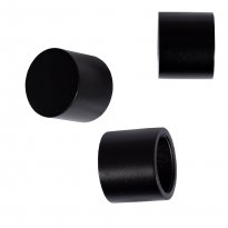 KARNISZ POJEDYNCZY fi 19 CZARNY MAT ZAŚLEPKA