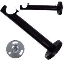 KARNISZ POJEDYNCZY fi 19 CZARNY MAT CYLINDER