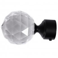 KARNISZ POJEDYNCZY fi 19 CZARNY MAT PARYS