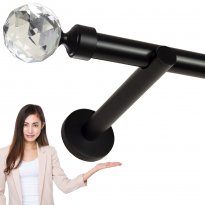 KARNISZ POJEDYNCZY fi 19 CZARNY MAT PARYS