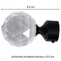 KARNISZ PODWÓJNY fi 19+19 CZARNY MAT PARYS CICHE KÓŁKA