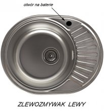 Zlewozmywak metalowy JOWISZ wpuszczany w blat struktura SATYNA 