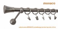 Karnisz MONACO Stal Nierdzewna, Pojedynczy 19 rura gładka