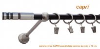 Karnisz CAPRI Satyna Nikiel, Pojedynczy 16 rura wenge