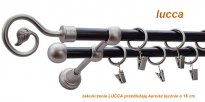Karnisz LUCCA Satyna Nikiel, Podwójny 16 +16 rura wenge