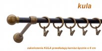 Karnisz Motyw Kute Stare Złoto + Wenge, Pojedynczy 16 KULA