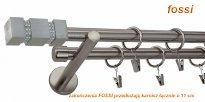 Karnisz FOSSI Stal Nierdzewna Podw. 19 + 19 wspornik prosty