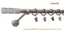 Karnisz ROSETTI Satyna Nikiel, Pojedynczy 19  rura skrętna