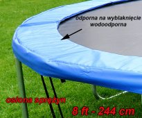 Osłona sprężyn do Trampoliny 8 ft - 244 cm kolor niebieski 