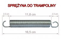 Sprężyna do Trampoliny o długości 16,5 cm