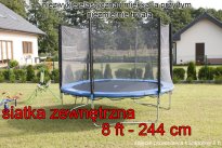 SIATKA ZEWNĘTRZNA DO TRAMPOLINY 8 FT - 244 CM TRAMPOLINA