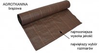 AGROTKANINA  BRĄZOWA szer. 160 cm gramatura 70 gr./ m2  FILTR UV