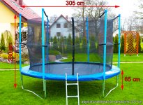 Trampolina ogrodowa STANDARD z siatką wewnętrzną o śr. 305 cm 10 FT   