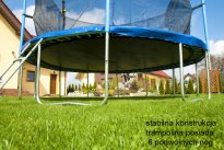 Trampolina ogrodowa STANDARD z siatką wewnętrzną o śr. 366 cm 12 FT   