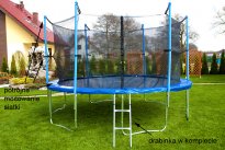 Trampolina ogrodowa STANDARD z siatką wewnętrzną o śr. 366 cm 12 FT   