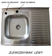 Zlewozmywak metalowy CLASSIC nakładany na blat struktura SATYNA PLUS