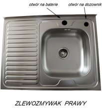 Zlewozmywak metalowy CLASSIC nakładany na blat struktura SATYNA PLUS