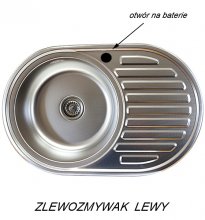 Zlewozmywak metalowy TREVI wpuszczany w blat struktura LEN