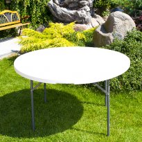 STÓŁ CATERINGOWY OKRĄGŁY SKŁADANY Średnica 122 cm 